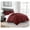 Burgundy, variant on 3-Piece Down Alternative Comforter Set (Oversized Queen, Black)