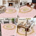 thumbnail image 6 of 6x9 Area Rugs for Living Room, Golden Crown Non Slip Area Rugs for Kitchen Bedroom Entryway, Pink Cartoon Funny Geometric Plaid Art Washable Carpet Runner Rug Floor Mats for Bedroom Home Decor, 6 of 9
