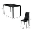thumbnail image 4 of Patiojoy 5 PCS Kitchen Dining Table Set Breakfast Furniture w/ Glass Top  Padded Chair, 4 of 10