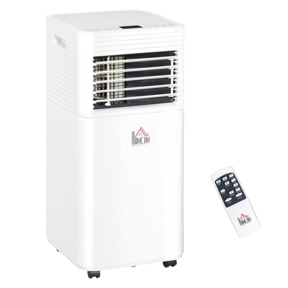 8000 BTU Mobile Air Conditioner, Portable AC Unit with Remote, 3-in-1 Cooling, Dehumidifying & Fan, 24H Timer, LED Display, White