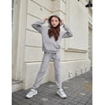 thumbnail image 4 of Arshiner 2 Pieces Girls Casual Outfits Athletic Hoodie Sweatsuits Pant Set with Pockets, 4 of 6