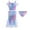 Light Blue, variant on Chenglor Mermand Swimwear Children's Spring And Summer Mermaiii Merwoman Beauty Fish Hot Spring Resort Beach Sunscreen Quick Drying Swimsuit Three Piece Set #Light Blue 7-8 Years