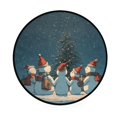 thumbnail image 2 of 36.2 Inch Round Floor Mat Snowman with A Christmas Hat Carpet Decor Rug for Living Room Bedroom, 2 of 6