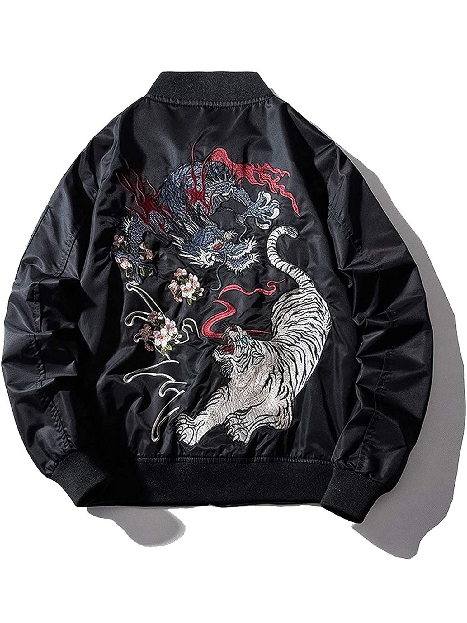 black windbreaker bomber jacket