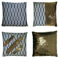 thumbnail image 1 of EREHome blue vertical lines Pillow Case Home Decor Cushion Cover 16x16 Inch, 1 of 2