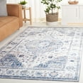 thumbnail image 3 of SAFAVIEH Arizona Asa Medallion Polyester Machine Washable Area Rug, Light Blue/Ivory, 6' x 9', 3 of 13