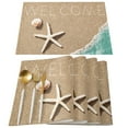 thumbnail image 3 of Sea Beach Welcome StarShell Table Runner Home Wedding Table Flag Mat Centerpieces Decoration Party Dining Long Tablecloth, 3 of 7