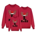 thumbnail image 3 of MIASHUI Ensemble de Pyjamas Assortis pour la Famille Shorts de Noël pour Enfants Imprimé Lettre Col Rond Manches Longues Chandail en Molleton Sans Capuche Hommes,m, 3 of 6