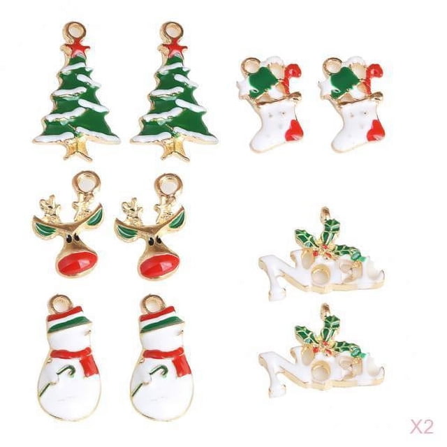 2x 20x Navidad Mezclado Chapado en Oro Colgante Joyería Artesanía Resultados