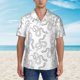 thumbnail image 2 of Balery Hand Drawn Snake Camisas hawaianas de manga corta para hombre, camisas playeras de corte holgado, camisas de vacaciones con botones,Small, 2 of 7