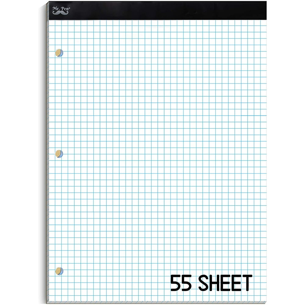 Mr. Pen Graph Paper, Grid Paper Pad, 4x4 (4 Squares per inch), 8.5"x11