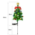 thumbnail image 3 of Solar Christmas Lights Outdoor 2 Pack 2.2ft Christmas Tree Outdoor Christmas Decorations LED Pathway Lights Christmas Decor for Yard Front Porch Grave Cemetery Decor, 3 of 6