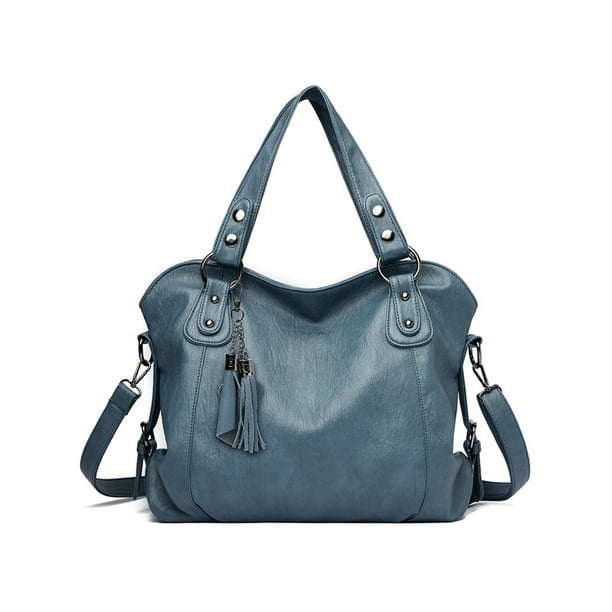 MAWCLOS Ladies Tote Bag Top Handle Handbag Multi Pockets Retro