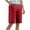 Wine, variant on Taqqpue Women's Bermuda Shorts Jersey Shorts 7" Long Casual Loose Elastic Waist Drawstring Walking Athletic Shorts with Deep Pockets