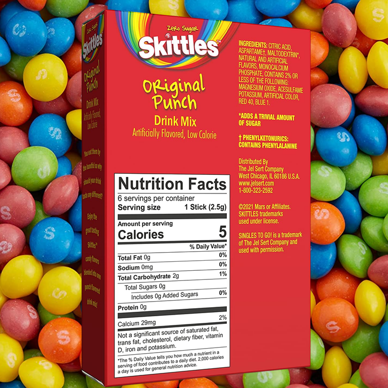 Skittles Singles To Go Original Punch – Powdered Drink Mix, 12 Pack, 0.58oz Each