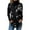 Black, variant on Long Sleeve Shirts for Women Turtle Neck Floral Printed Shirts Plus Size Loose Fit Shirt Fall Turtleneck T Shirts Trendy Curved Hem Graphic Tee Pink XL