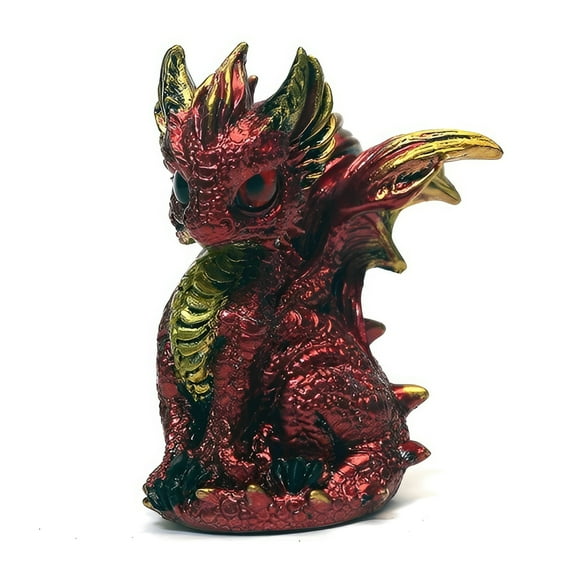 FC Design 3.25"H Red Dragon with Glass Eyes Figurine Statue Sculpture Ornament Decoration Home/Room Decor and Unique Gift Ideas for Housewarming, Holidays and Birthdays