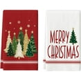 thumbnail image 2 of Christmas Kitchen Towels with Xmas Tree and Snowflake Pattern, Towels Set of 2, 15.7x23.6 Inch Decorative Cleaning Cloths, 2 of 6
