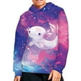 thumbnail image 2 of DISNIMO Galaxy Axolotl Hoodies for Boys Kids 6-7 Hoodie Cute Pullover Hoodie Girls and Boys Sweatshirts with Hoodies Sweatshirt for Children Long Sleeve Fall Clothes Streetwear Hoodie, 2 of 7