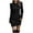 Black, variant on Sweater Dresses for Women Long Sleeve Casual Crew Neck Ribbed Knee Length Fall Winter Warm Elegant Knitted Mini Bodycon Dress Hot Pink L