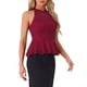 thumbnail image 4 of TOP LACE PEPLUM CHIC INSPIRE PARA MUJERES CON ESCOTE CORAZÓN SIN MANGAS EN S BURDEOS, 4 of 6