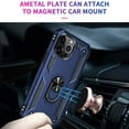 thumbnail image 4 of Compatible with iPhone 13 Pro Max Case Built-in 360 Ring Holder Kickstand, Extreme Protection Military Armor Magnetic Car Dual Layer Protective Heavy Duty Phone Cover For iPhone 13 Pro Max,Blue, 4 of 8