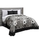 thumbnail image 1 of Colcha con Cojines Matrimonial Elefantito Alatri Color Gris Floral, 1 of 4