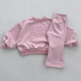 thumbnail image 2 of Zshosam Toddler Girls Fashion Outfits Kids Toddler Girl Clothes Long Sleeve Top and Jeans Pants 2Pcs Fall Winter Girl Outfits,Pink 18-24 Months, 2 of 3