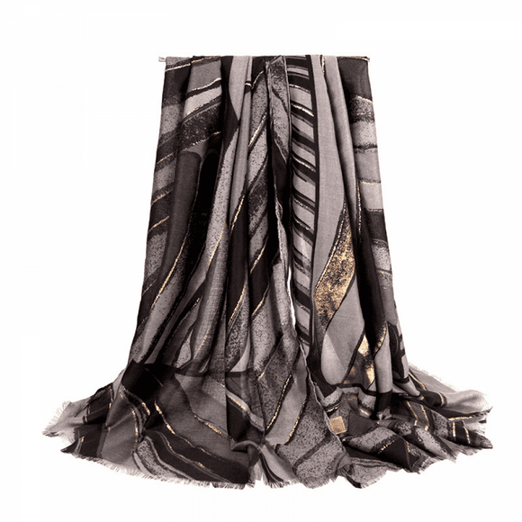 (Gift Of K) Autumn and winter hot stamping printed scarves