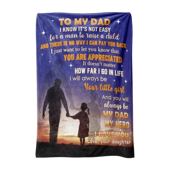 Wefuesd Grateful Love Birthday Gift Throws Blankets Happy Father'S Day Present For Sofa Super Cozy Lightweight Father Gifts Idea, Personalized Blanket, Bedroom Furniture, Blankets