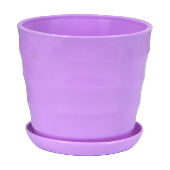QYXQPYO Clearance Simple Modern Flower Pot with Tray, 3.93x4.33 Inch, Minimalist Plant Pot for Small Plants and Succulents, Ideal for Indoor Décor and Easy Maintenance, Purple