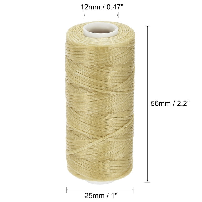55 Yards 150D/1mm Leather Sewing Polyester Waxed Thread (Golden Brown) 