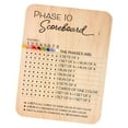 thumbnail image 2 of BESTSKY 2026 New Wooden Phase 10 Scoreboard and Round Tracker,Sheets with 8 Colored Pegs,Classic Family Adults Board Card Games for Home,Party,Gathering,Vacation,Strategy Games, 2 of 4