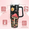 thumbnail image 5 of Mushroom Tumbler with Handle and Straw 40 oz Gothic Mushroom Coffee Travel Mug Insulated Cup Mushroom Stuff Gifts for Women for Halloween Goth Decor, 5 of 6