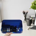 thumbnail image 4 of Cajones organizadores de maquillaje apilables, cajones organizadores de cosméticos translúcidos, cajones organizadores de maquillaje para almacenamiento de tocador de baño, cajón de maquillaje para encimeras de tocador, azul Unique Bargains vitrinas cosméticas, 4 of 7