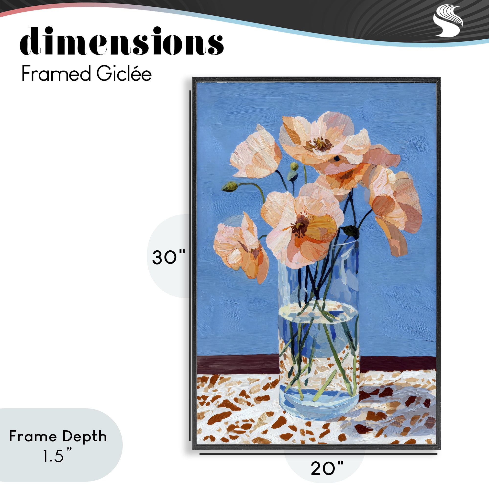 Stupell Industries Bright And Pink Poppies Black Framed Giclee Art, design by Petal Prints Design