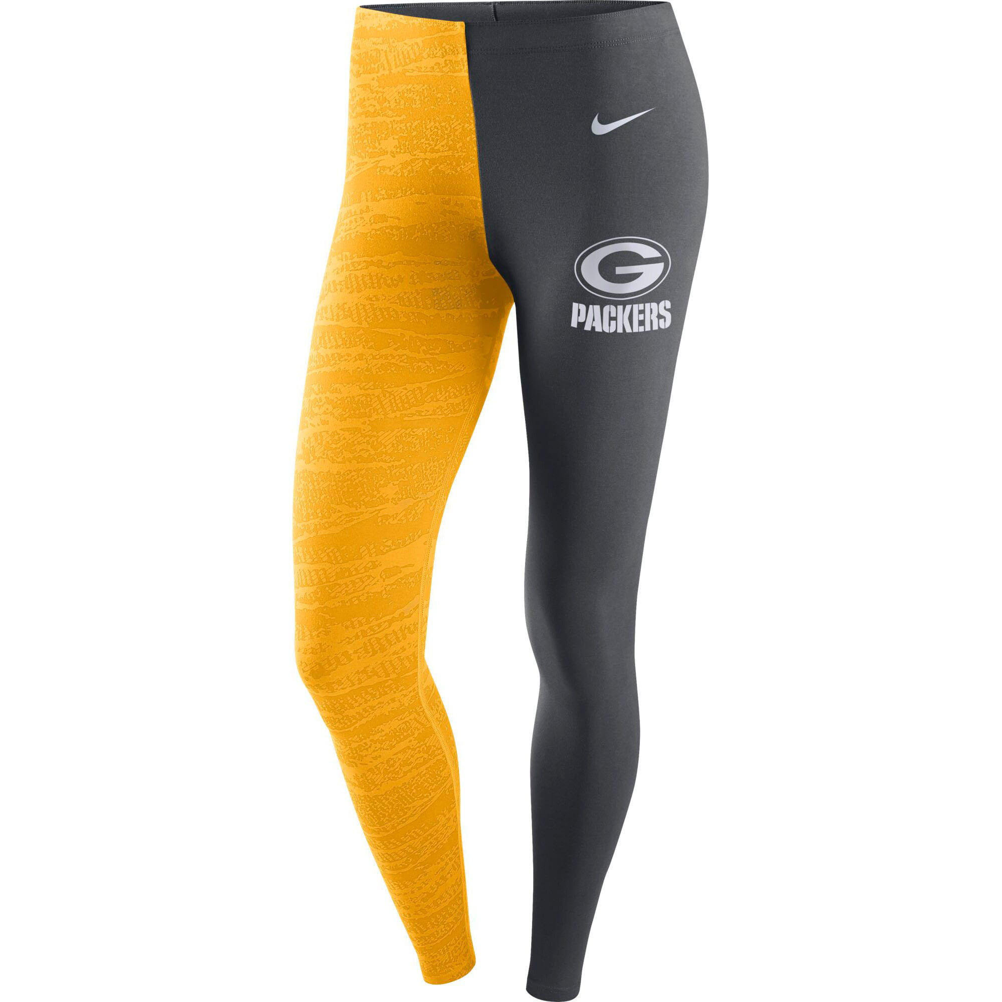 Green Bay Packers Nike Women's Leg-A-See Leggings - Anthracite/Gold ...