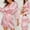 Pink, variant on Gift TIMIFIS Pinks Silk Robes for Women Plus Size Bride Bridesmaid Party Satin Bathrobe V Neck Sleepwear Loungewear Dressing Gowns with 3/4 Sleeve - Spring/Summer