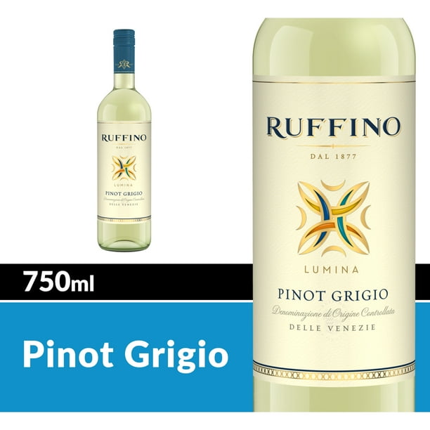 Ruffino Lumina DOC Pinot Grigio Italian White Wine, 750 mL Bottle, 12