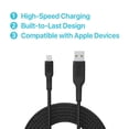 thumbnail image 3 of BLACK+DECKER Cable for iPhone, Apple Compatible Fast USB Cable, iPhone Compatible Charger Cord, Multiple Color + Length Options, 9ft, 3 of 6