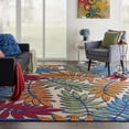 thumbnail image 5 of 8â€™x 11â€™ Multicolored Leaves Indoor Outdoor Area Rug, 5 of 7