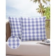 thumbnail image 6 of Pack of 2 Outdoor Pillow Covers, Rustic Country Purple Watercolor Pla Farmhouse Waterproof Square Throw Pillowcase Cushion Decorative Pillow Covers for Couch Patio Tent, 20x20 in, 6 of 6