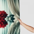 thumbnail image 3 of Shangniulu Water Red Rose Shower Curtain, Modern Printed Bathroom Decoration, Waterproof Fabric Rose Shower Curtain With Hooks, 3 of 6