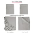 thumbnail image 3 of Lux Decor Collection 4-Piece Full Size Bed Sheet Set - High GSM Brushed Microfiber Sheets with 16-Inch Deep Pocket - Lightweight, Gray, 3 of 8