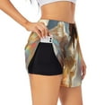 thumbnail image 3 of Lsque Rainbow English Cocker Spaniel Printed Women's Running Shorts with Liner Pockets,Elastic Quick Dry Workout Athletic Gym Yoga Shorts,Womens High Waist Shorts-X-Large, 3 of 9