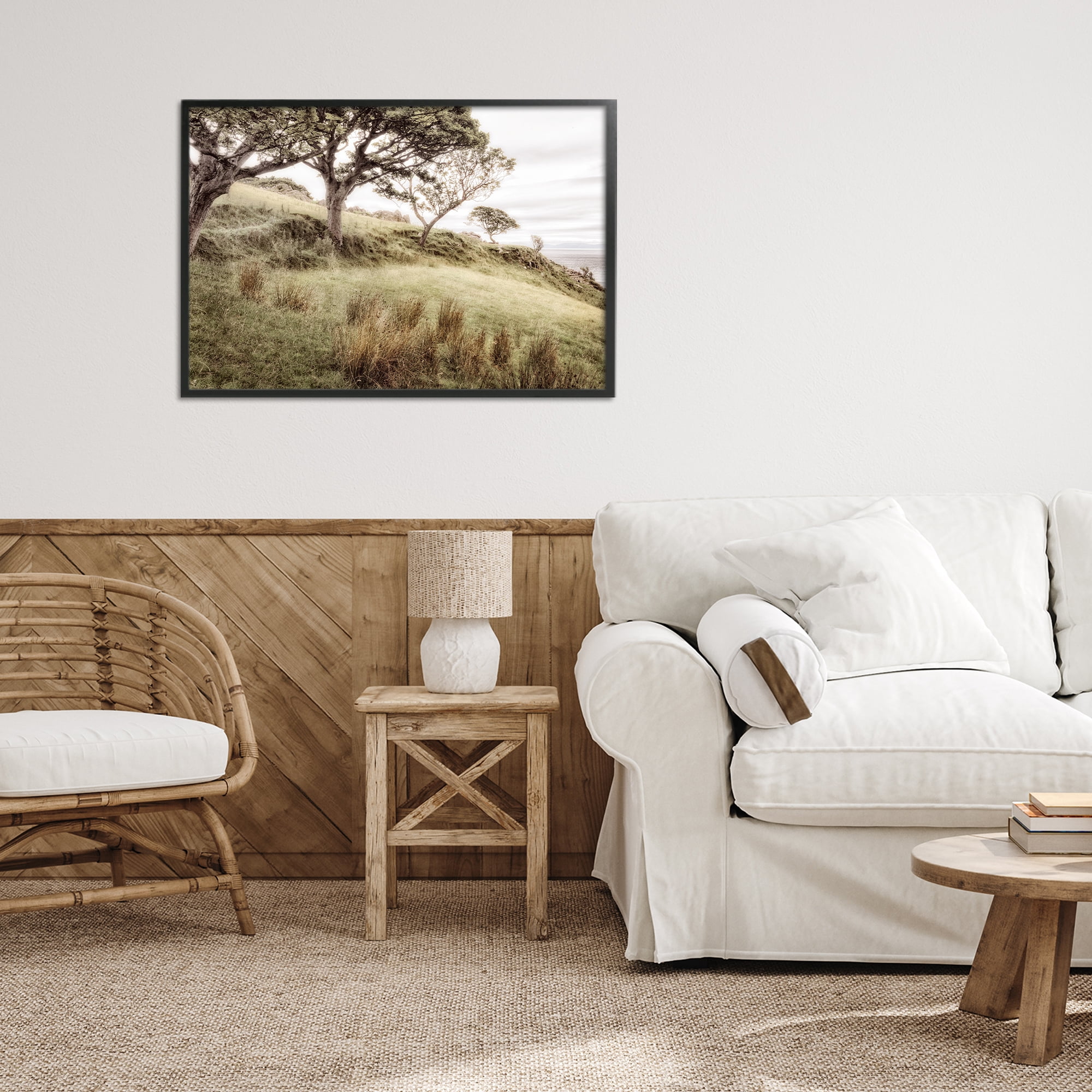 Stupell Industries Irish Hillside Landscape Black Framed Giclee Art, design by Andy Amos