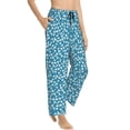 thumbnail image 2 of Uemuo Beautiful Floral Pattern Women's Wide Leg Palazzo Lounge Pants with Pockets Light Weight Loose Comfy Casual Pajama Pants-X-Large, 2 of 9