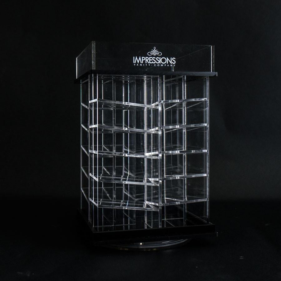 Impressions Vanity 48 Slots Acrylic Vanity Lipstick and Gloss Spinner