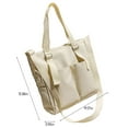 thumbnail image 2 of HaoXianJian Shopping Bags Large Tote with Pockets Handbag Work Tote Soft Shoulder Satchel Big Bucket bags, 2 of 6