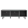 thumbnail image 4 of Media TV Stand Console Table, Dark Grey Gray, Wood, Metal, Industrial Living Room Lounge Cafe Lobby Hospitality Restaurant, Modern Contemporary HB34580, 4 of 10